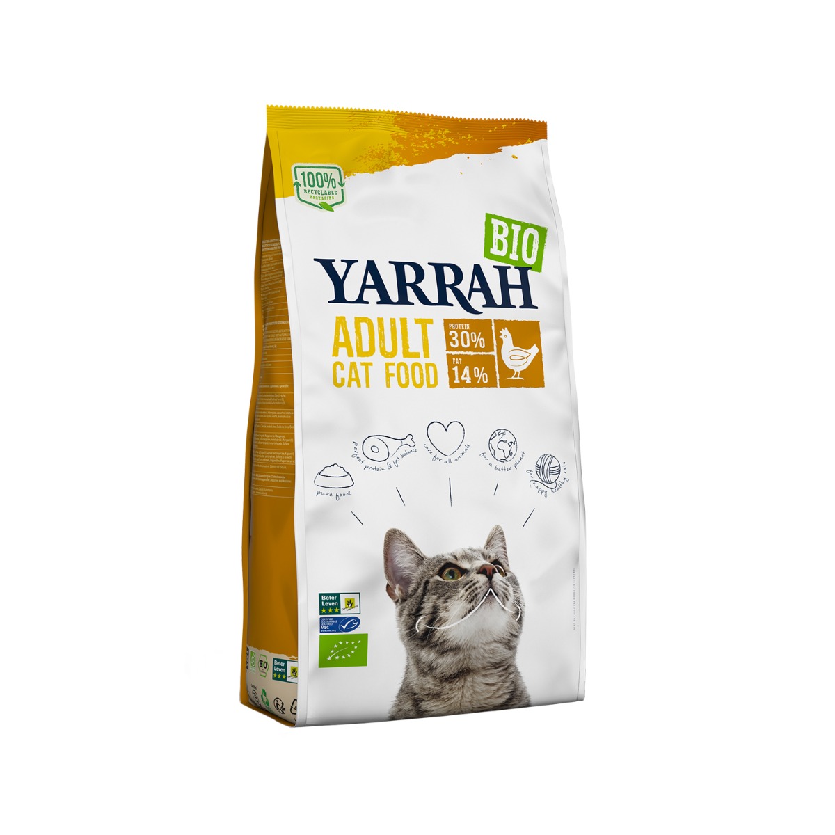 Yarrah - Dry cat food with Chicken Bio - 800g