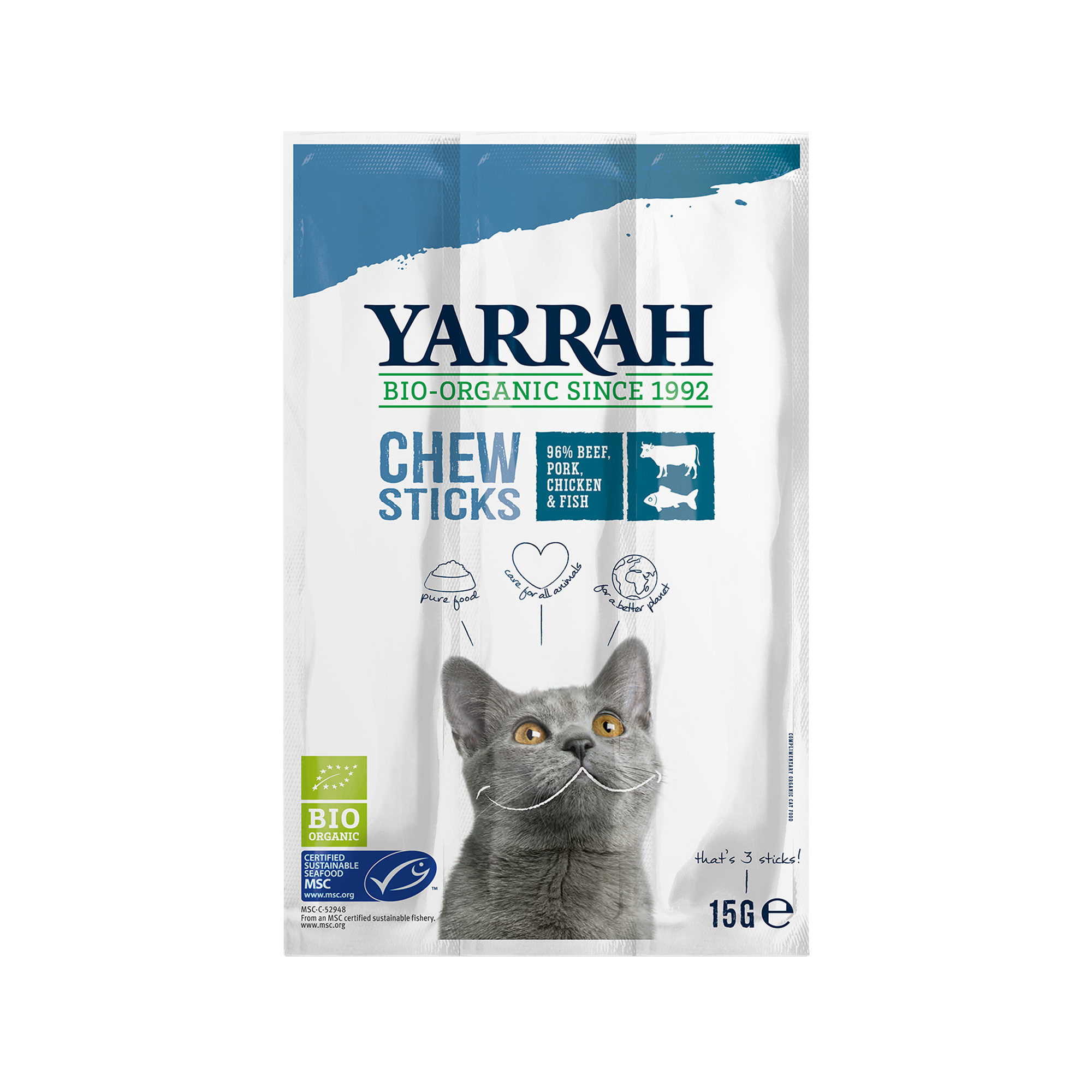 Yarrah Bio - natvoer - graanvrij, kip & kalkoen - Steck Utrecht