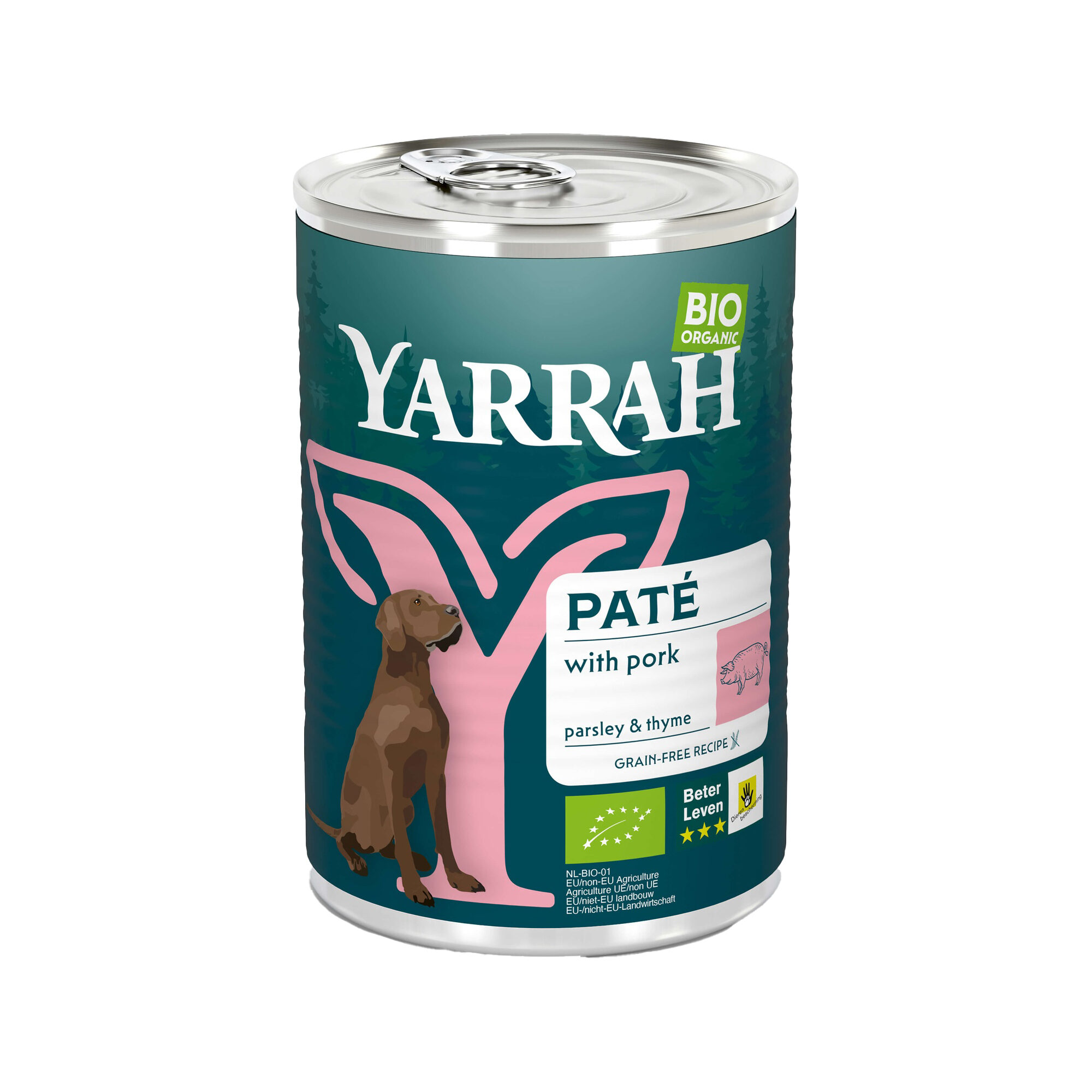 Yarrah - Organic Pork Pâté Dog Food Can
