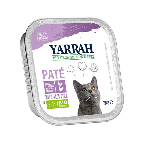 Yarrah Katzenfutter Pate Huhn Truthahn mit Aloe Vera Medpets