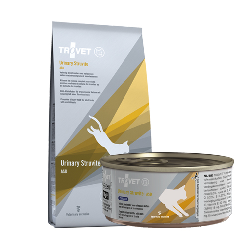 TROVET Urinary Struvite ASD Katze - 2,5 kg + 12 x 100 gram Dosen (Chicken)