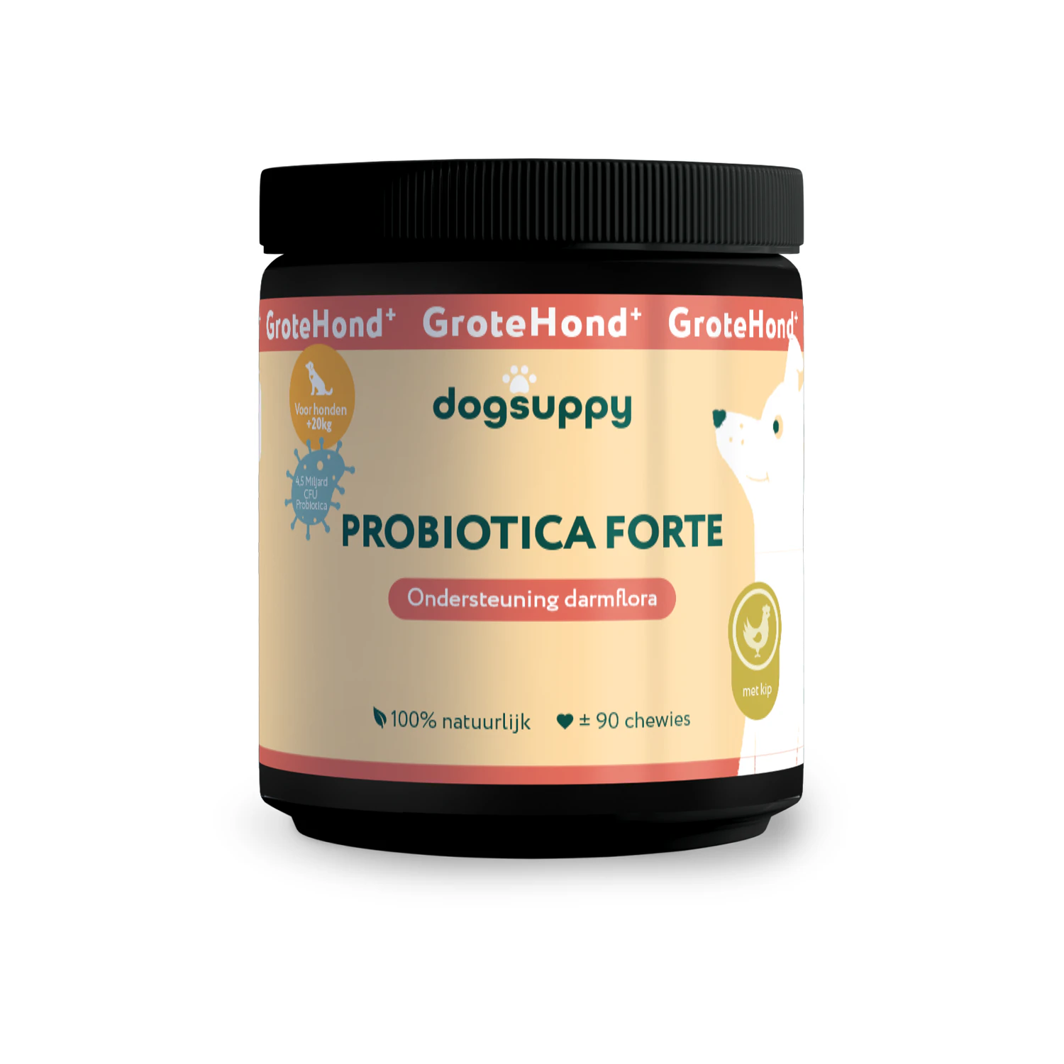 Dogsuppy Probiotics Forte Large Dog Chicken - 90 Chews