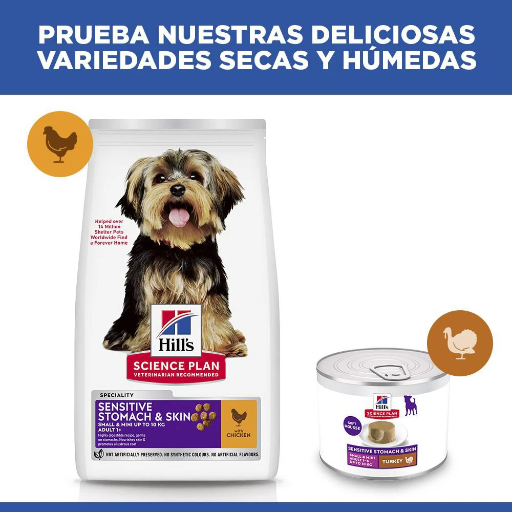 Hill's Science Plan Small & Mini - Sensitive Stomach & Skin Adult - Pollo