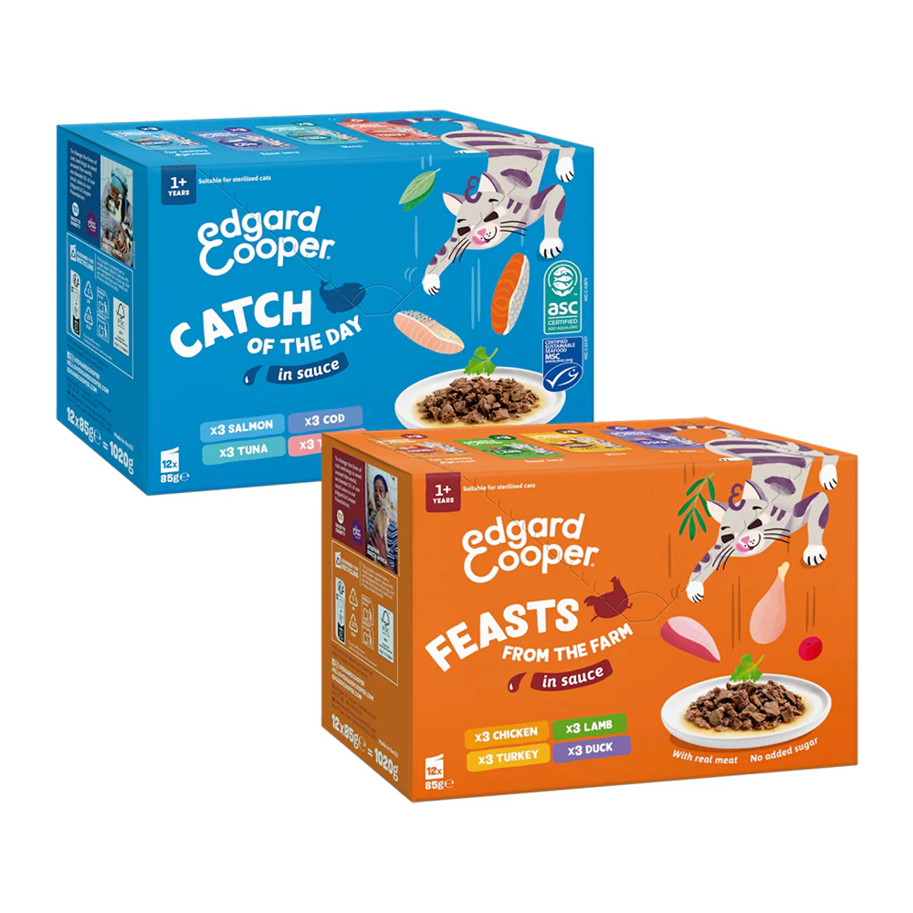 Edgard & Cooper Adult Cat - Multipack Maaltijdzakjes