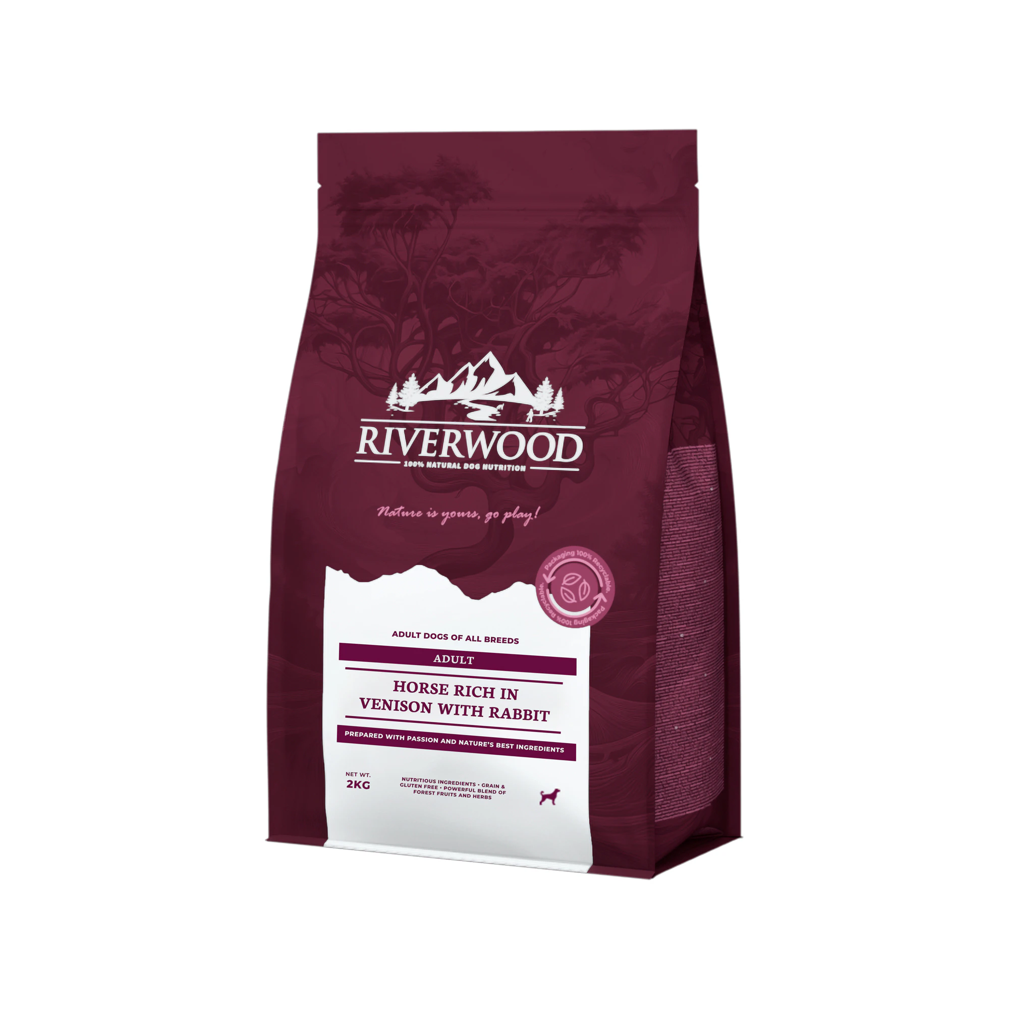Riverwood Adult & Senior Dog - Horse & Venison with Rabbit - 2 kg