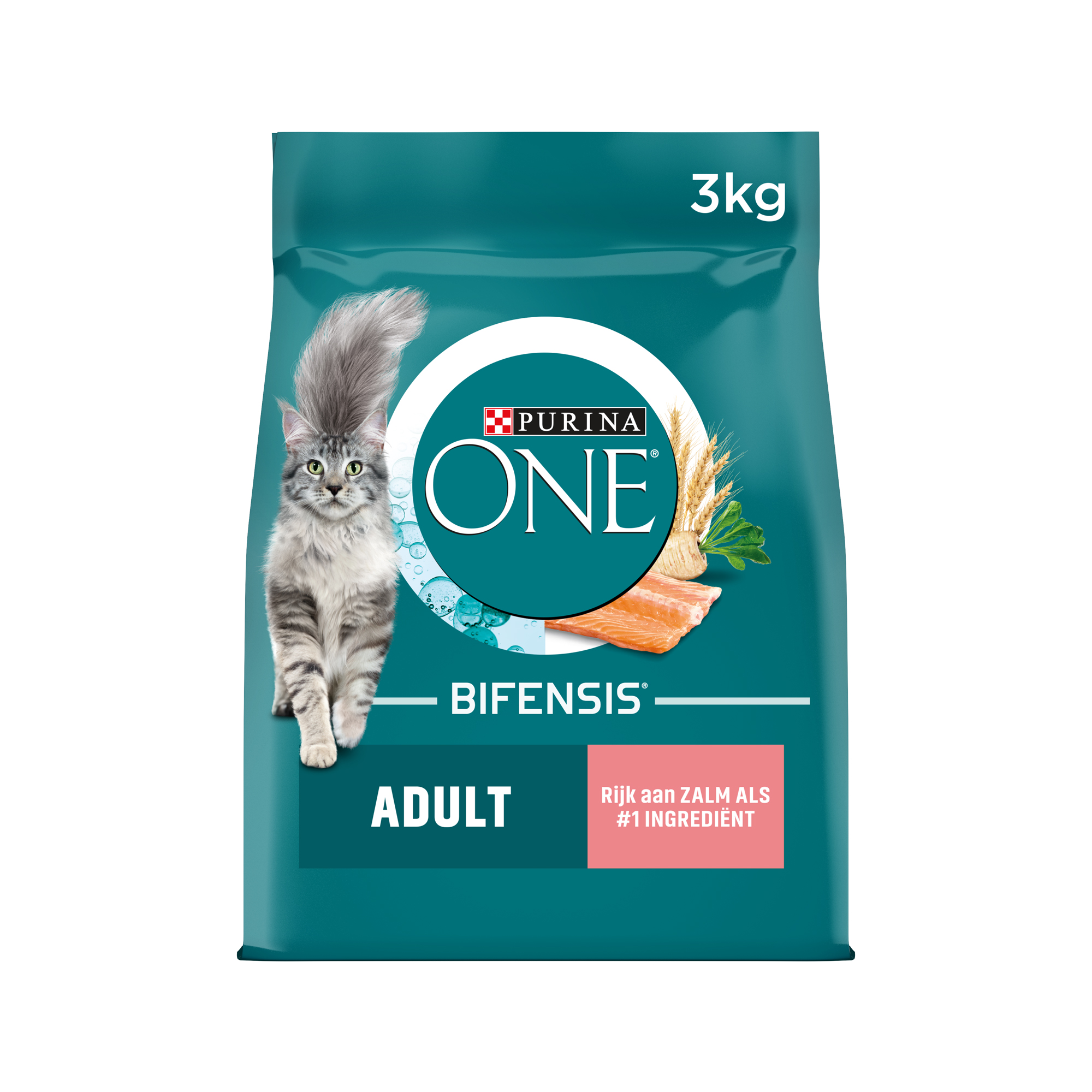 Purina One Adult - Laks og Fuldkornsprodukter - 3 kg