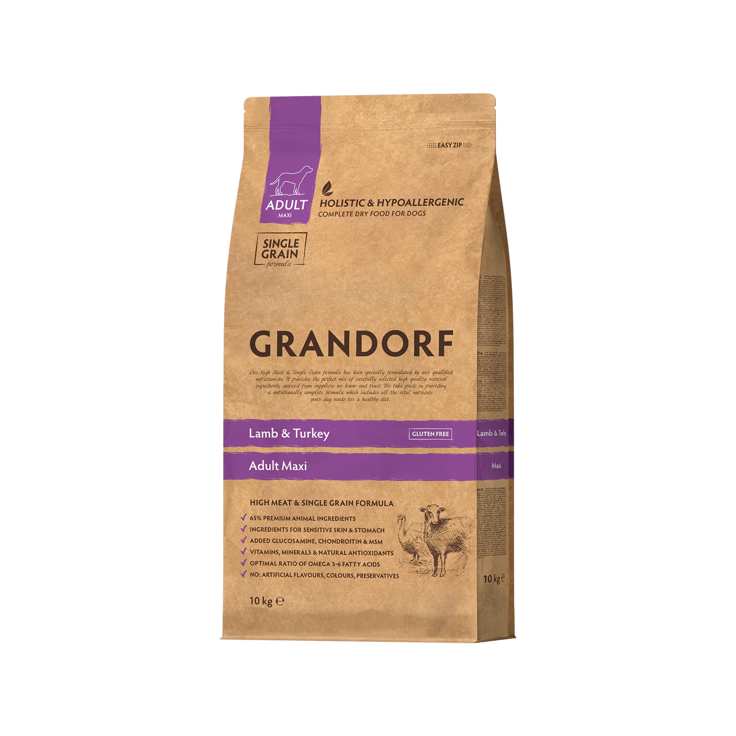 Grandorf Maxi Breeds Adult - Lamm & Truthahn - Hundefutter