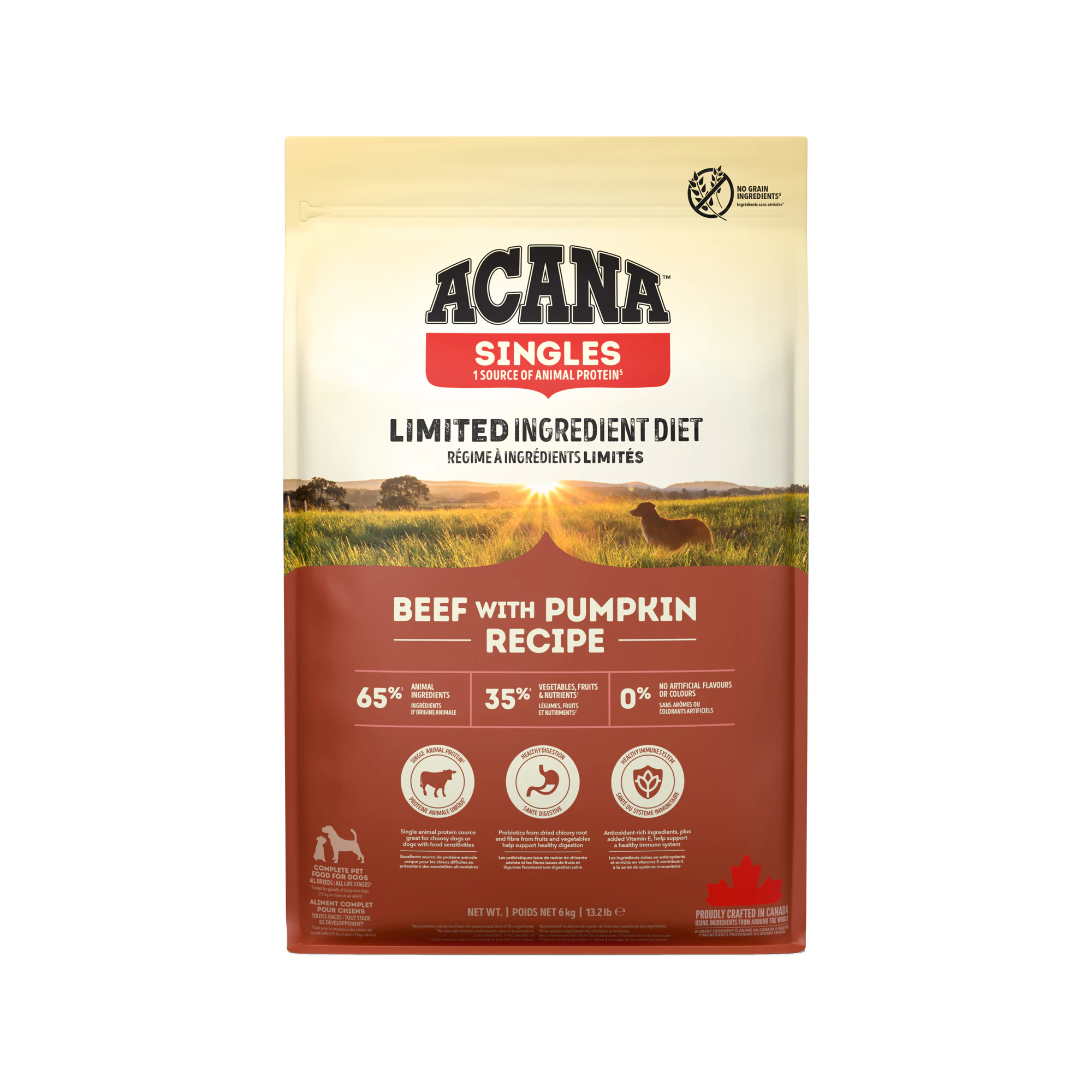 Acana Singles Beef with Pumpkin Dog - 6 kg