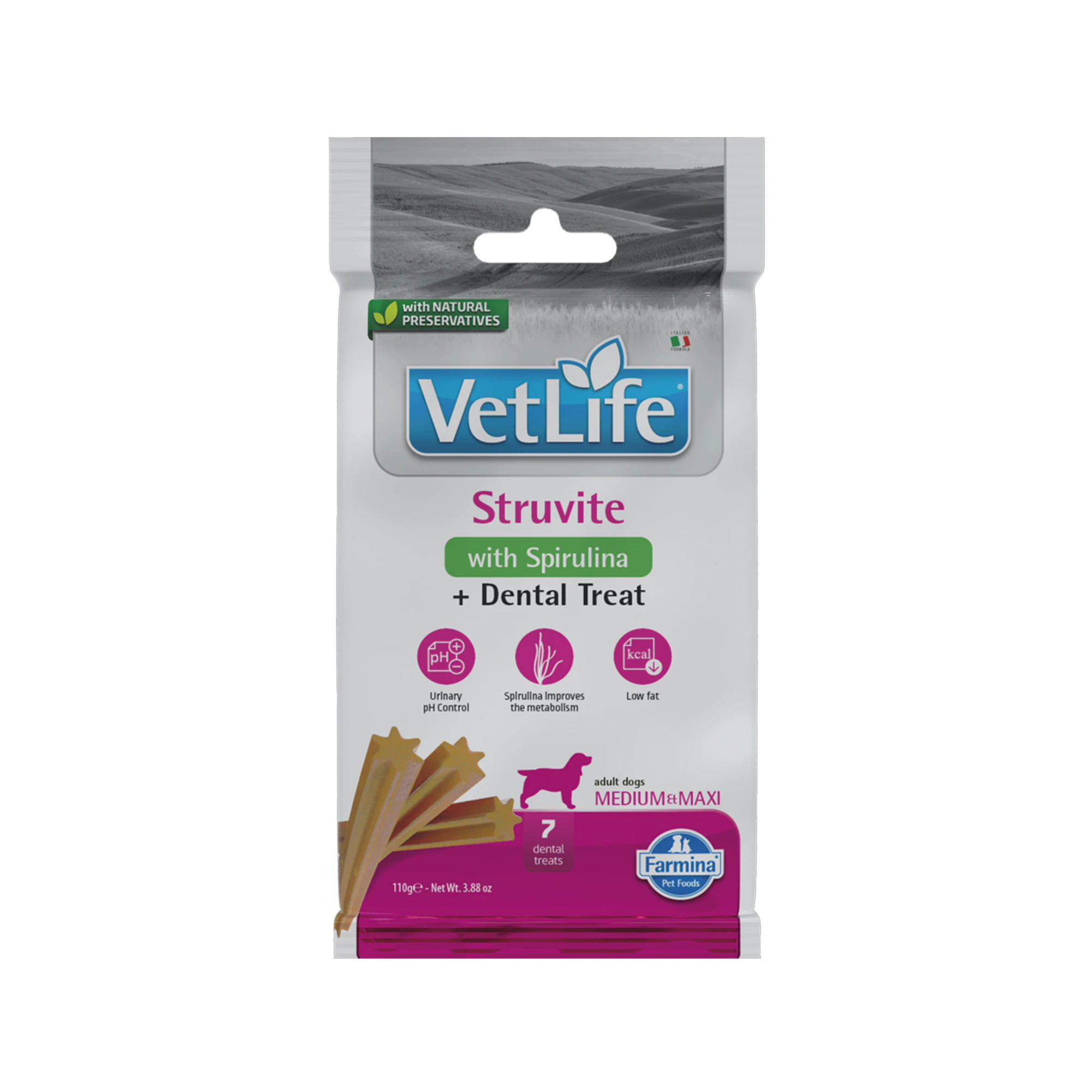 Farmina VetLife Dental Treats Struvite - Medium & Maxi - 110 g