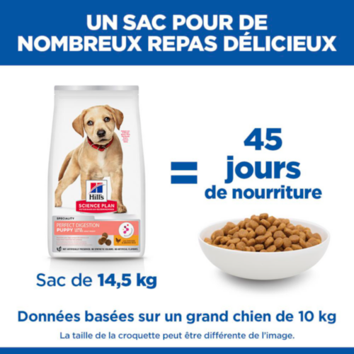 Hill's Science Plan Puppy Perfect Digestion Large Aliment pour chien