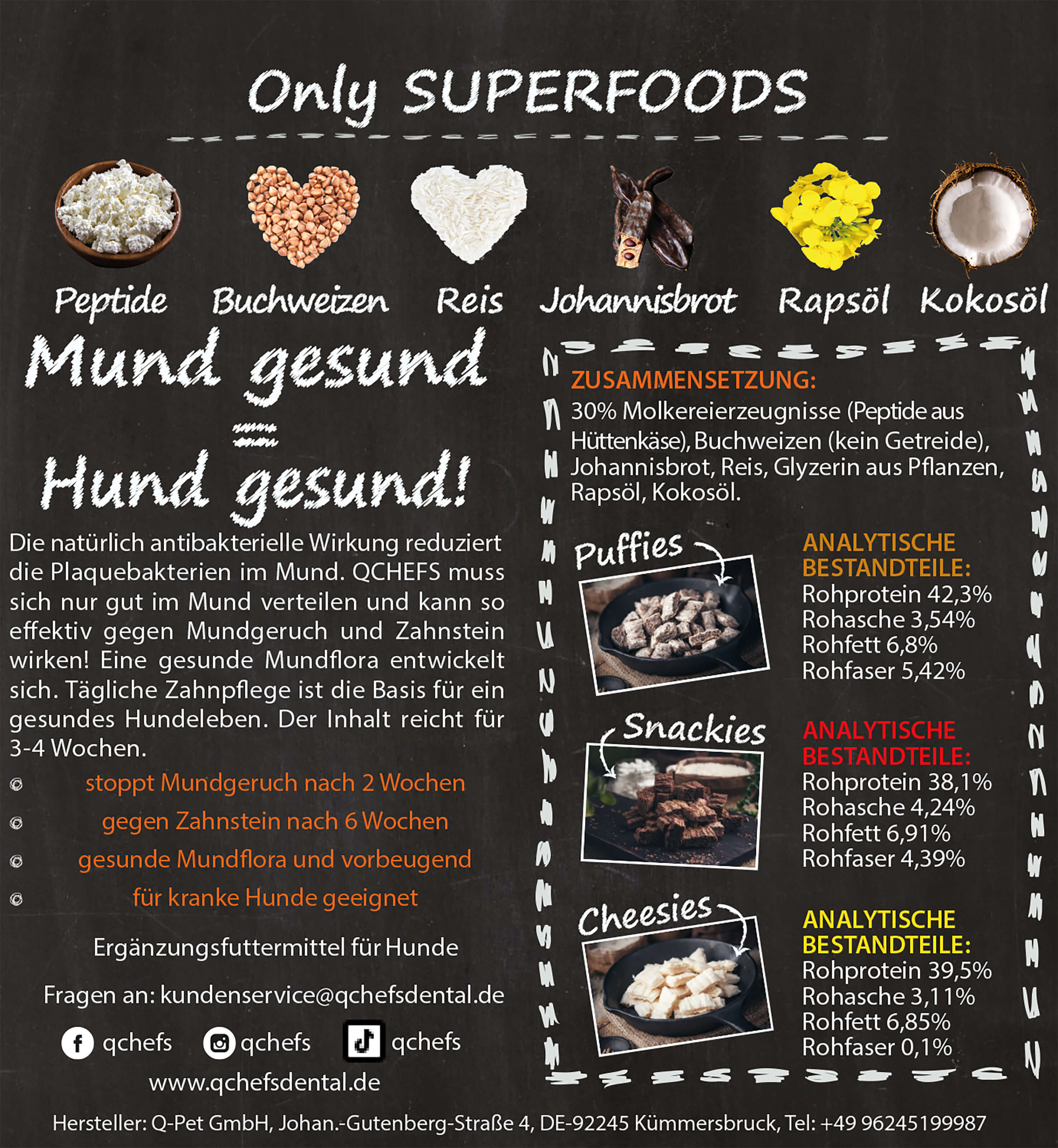 Qchefs Dreierlei Käsesnacks