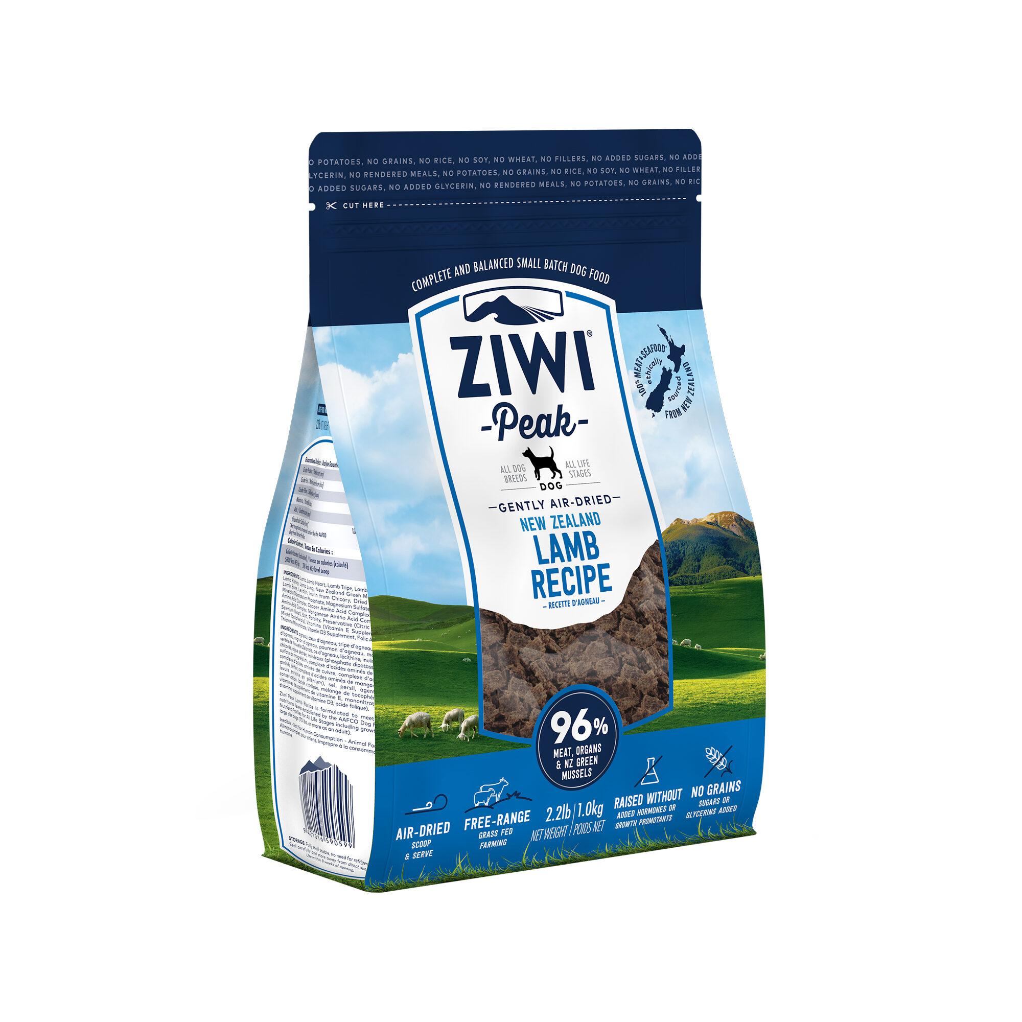 ZIWI Peak Gently Air Dried Aliment pour chiens - Agneau