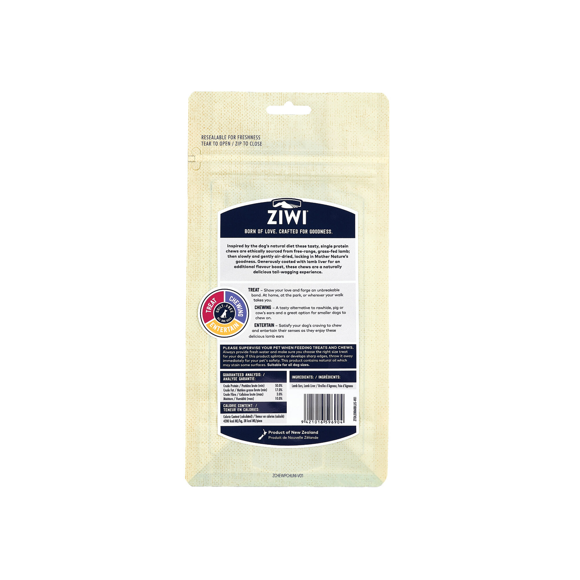 ZIWI Peak Hundesnack Lammohren
