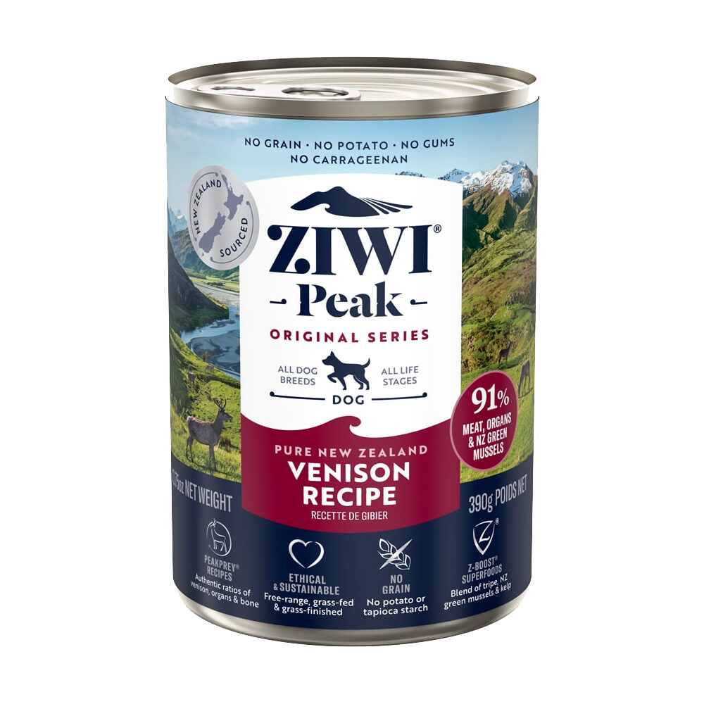 ZIWI Peak Hundefoder - Hjort - Dåsemad - 12 x 390 g