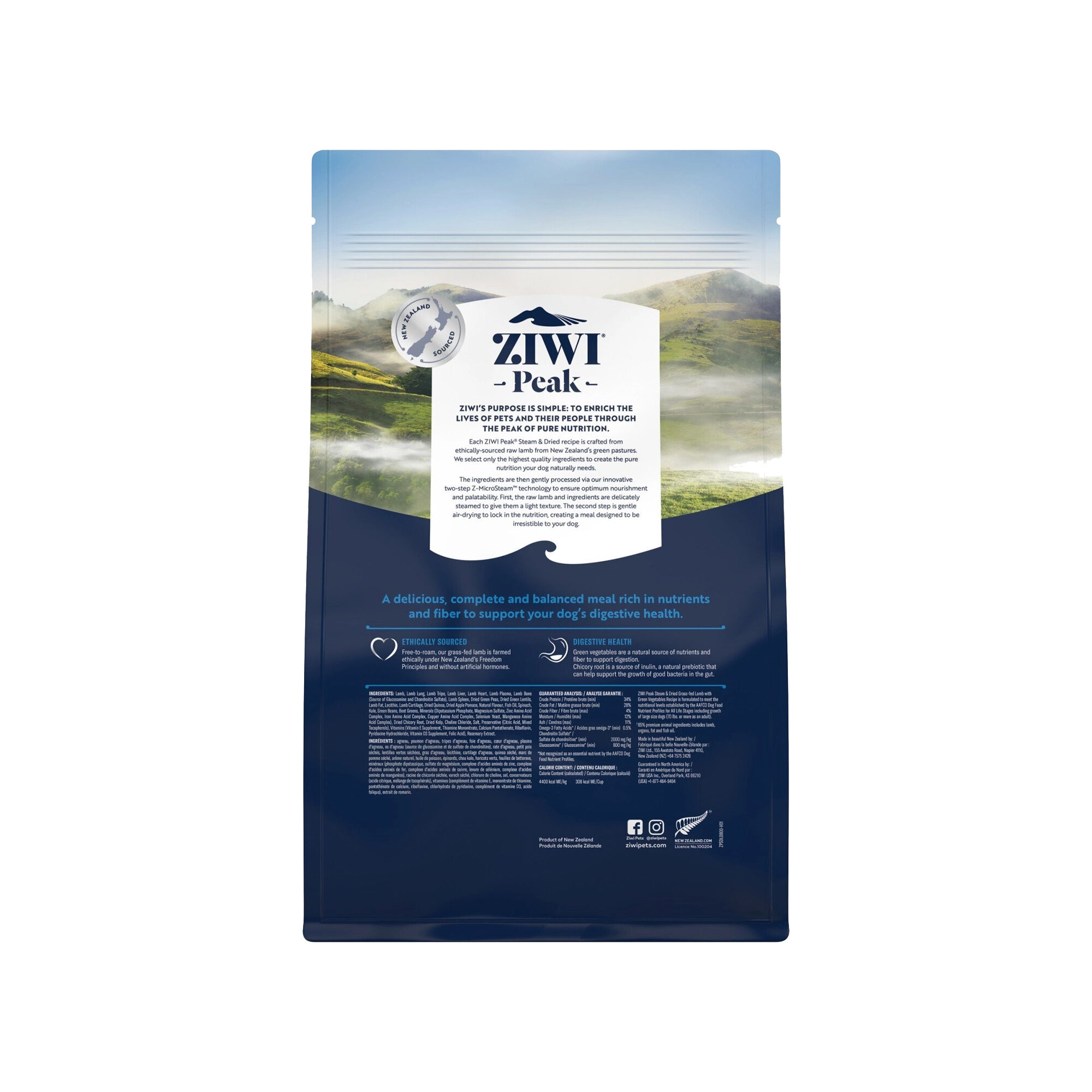 Ziwi Peak Steam & Dried hundefoder - Lam