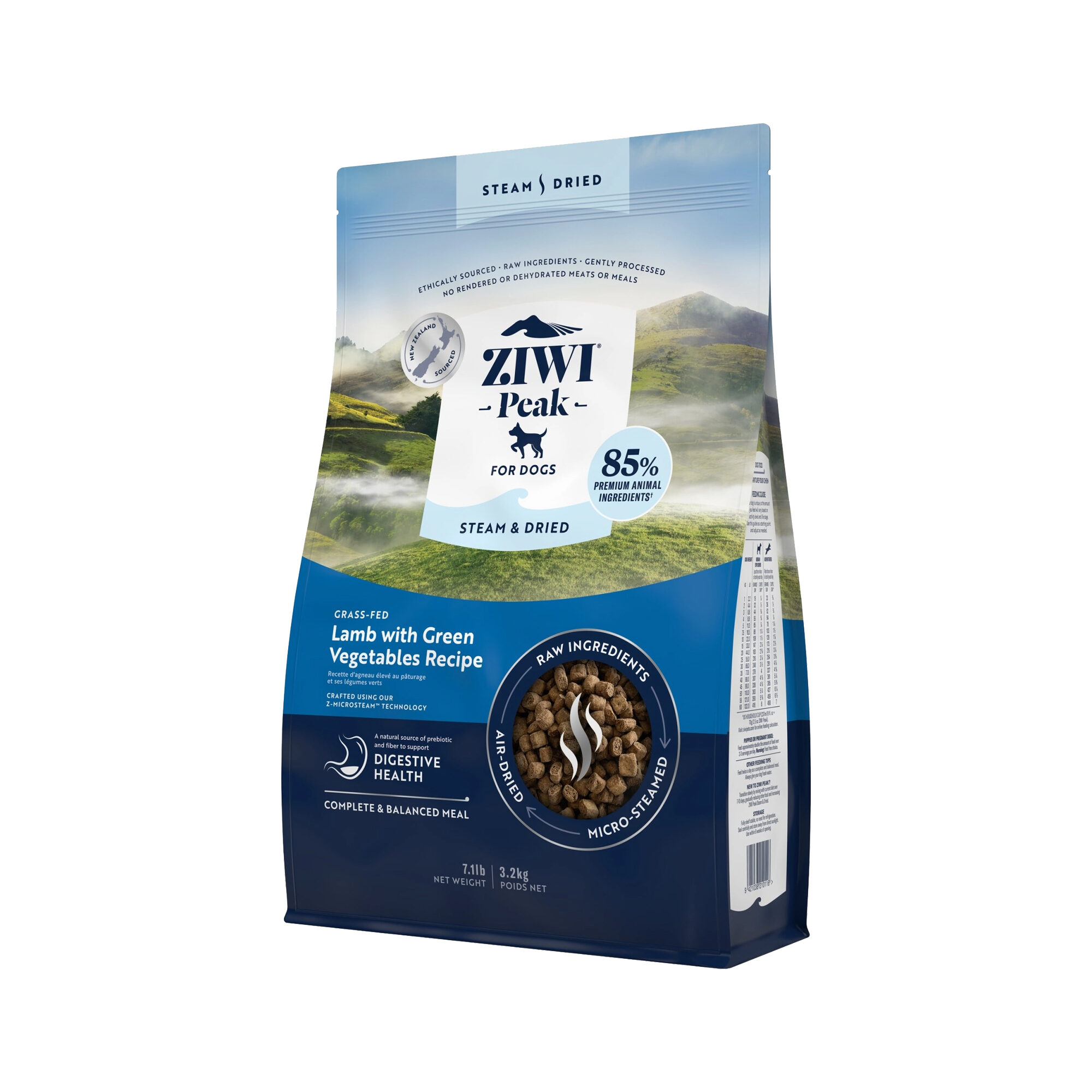 Ziwi Peak Steam & Dried hundefoder - Lam - 3,2 kg