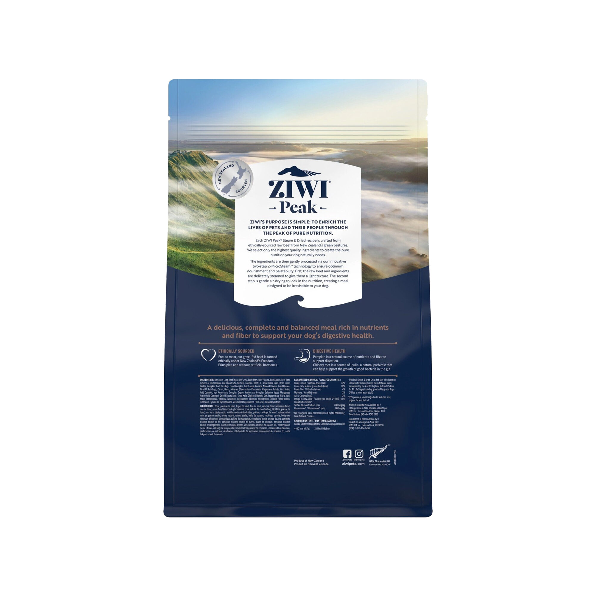 Ziwi Peak Steam & Dried hundefoder - Oksekød
