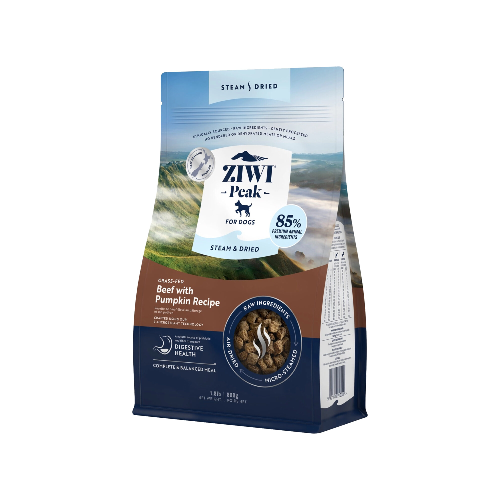 Ziwi Peak Steam & Dried hundefoder - Oksekød - 800 g