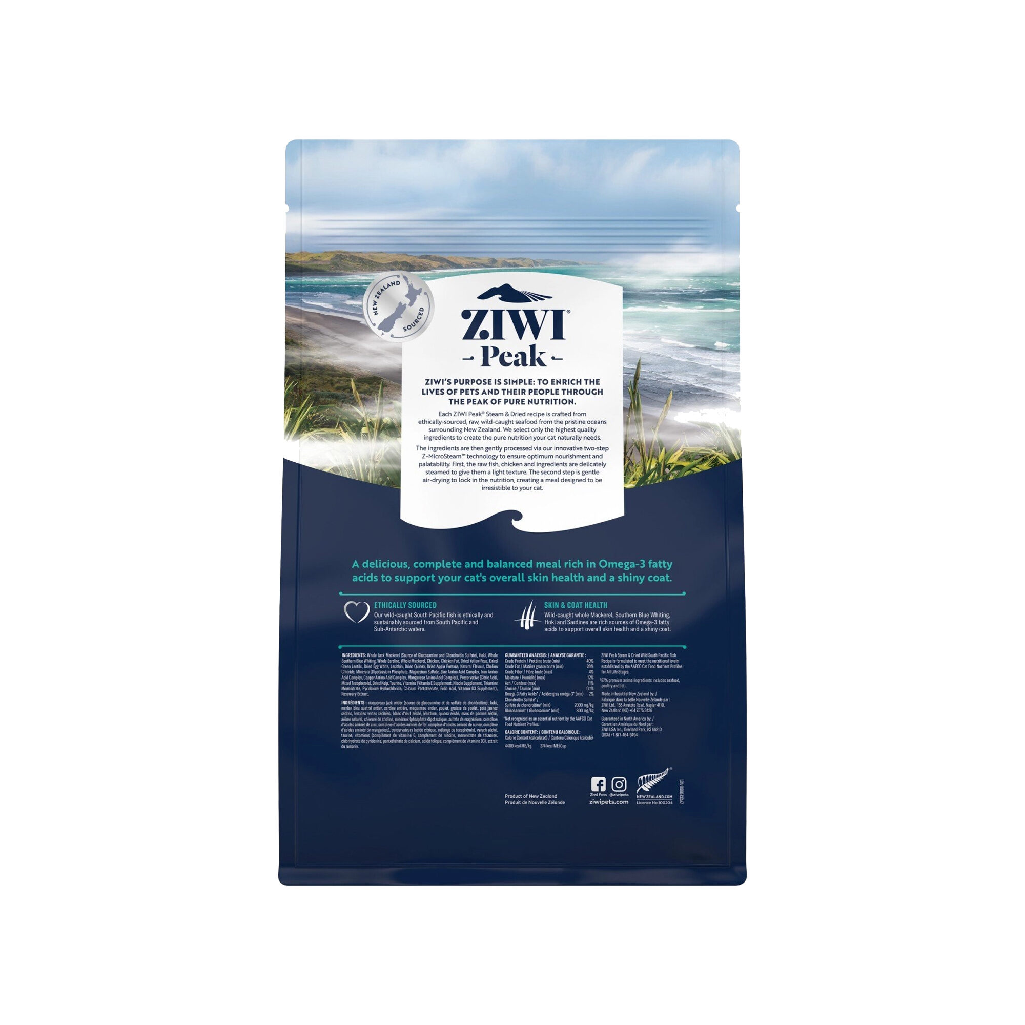 Ziwi Peak Steam & Dried nourriture pour chats – Poisson