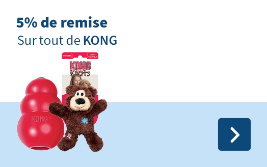 5% de remise sur tout de KONG