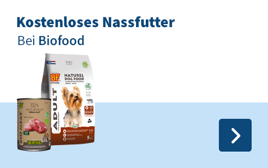 Kostenloses Nassfutter bei Biofood