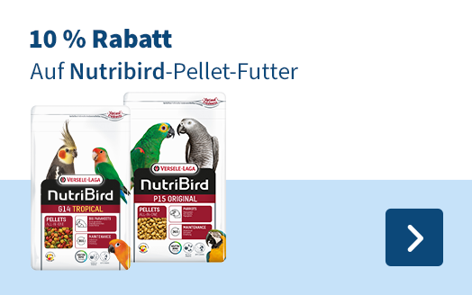 10% rabatt auf Nutribird pellet-futter