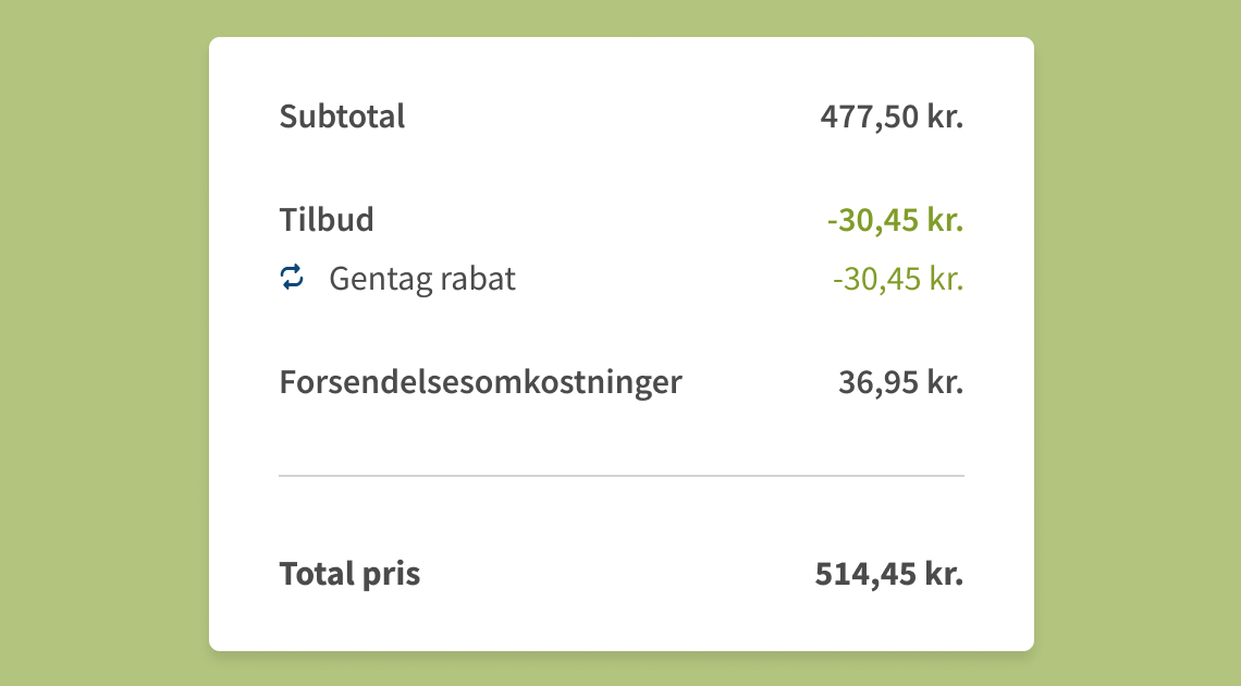 Få 6 % rabat
