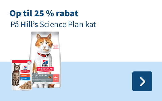 Op til 25% rabat, pa hills science plan kat