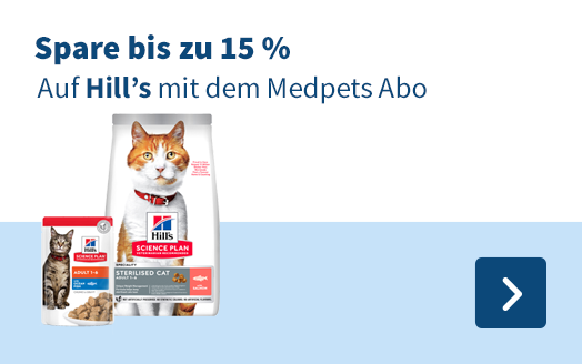 Spare bis zu 15%, auf Hill's mit dem Medpets Abo