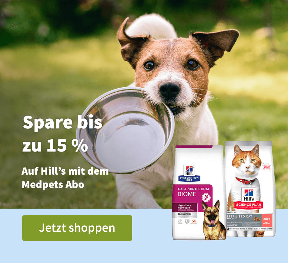 Spare bis zu 15 % - Auf Hill's mit dem Medpets Abo