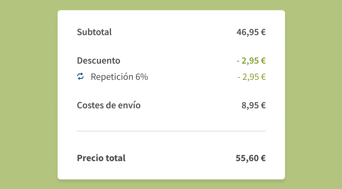 Disfruta de un 6% de descuento