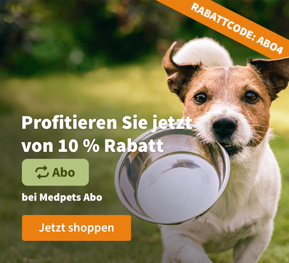 Profitieren Sie jetzt von 10 % Rabatt bei Medpets Abo