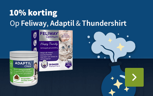 10% korting, Op Feliway, Adaptil & Tundershirt