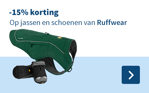 -15% korting, Op jassen en schoenen van Ruffwear