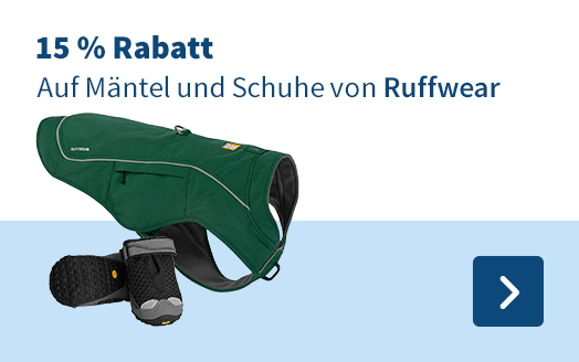15 % Rabatt, Auf Mäntel und Schuhe von Ruffwear