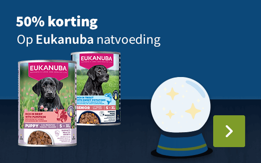 50% korting, Op Eukanuba natvoeding