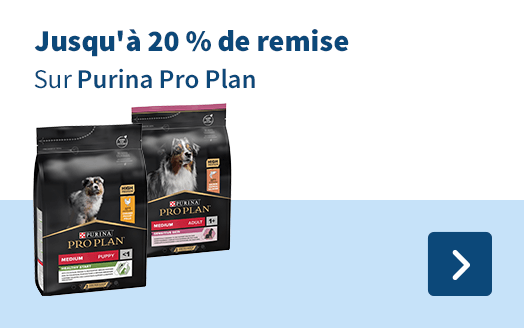 Jusqu'à 20 % de remise, Sur Purina Pro Plan 