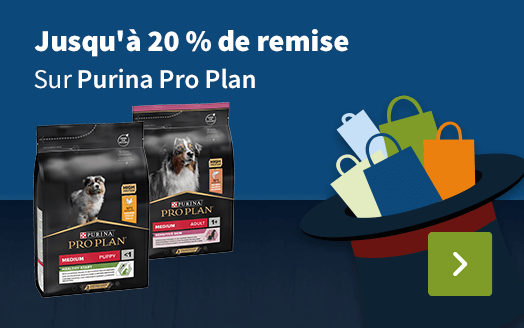 Jusqu'à 20 % de remise, Sur Purina Pro Plan