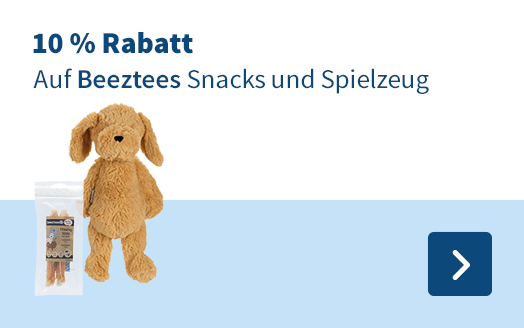 10 % Rabatt, Auf Beeztees Snacks und Spielzeug