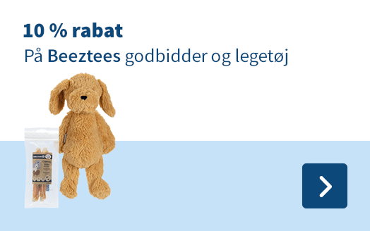 10 % rabat, Pa Beeztees godbidder og legetoj
