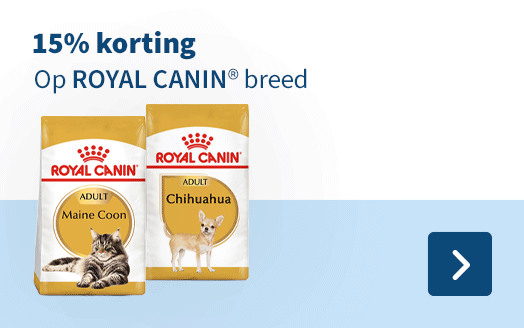 15% korting op Royal Canin rasspecifieke droogvoeding