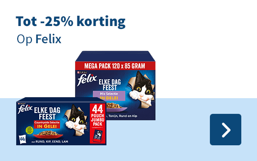 Tot -25% korting, Op Felix