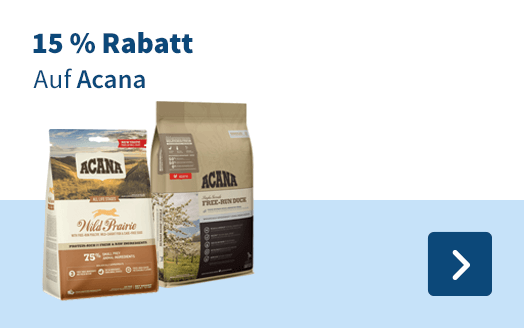 15 % Rabatt, Auf Acana