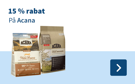 15 % rabat, På Acana