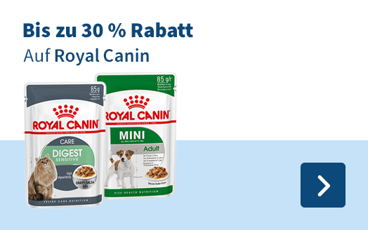 Bis zu 30 % Rabatt, Auf Royal Canin