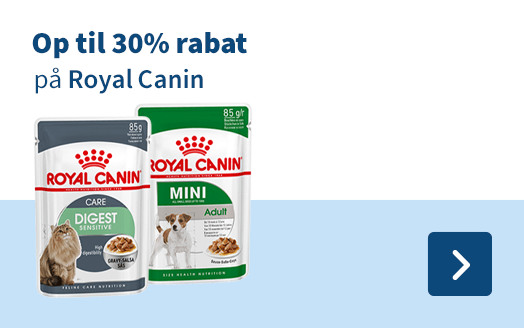 Op til 30% rabat, På Royal Canin