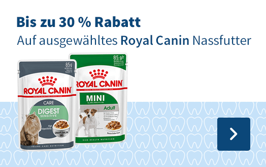 Bis zu 30% Rabatt auf ausgewähltes Royal Canin Nasfutter