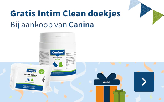 Gratis Intim Clean doekjes Bij aankoop van Canina