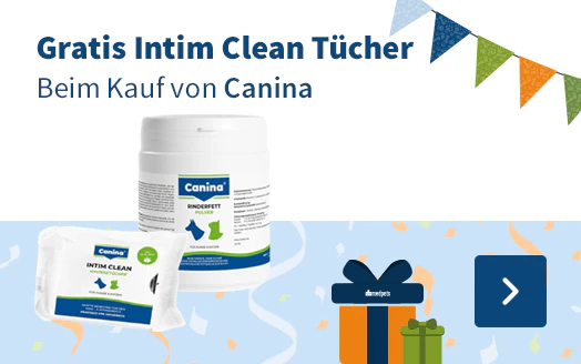 Gratis Intim Clean Tücher Beim Kauf vom Canina