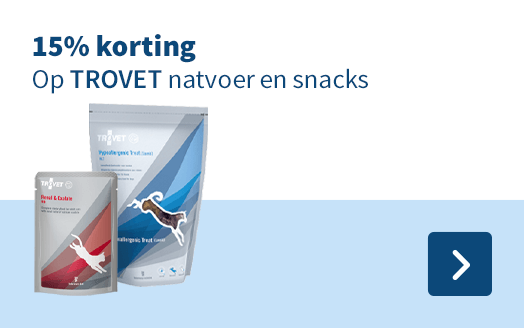 15% korting Op TROVET natvoer en snacks